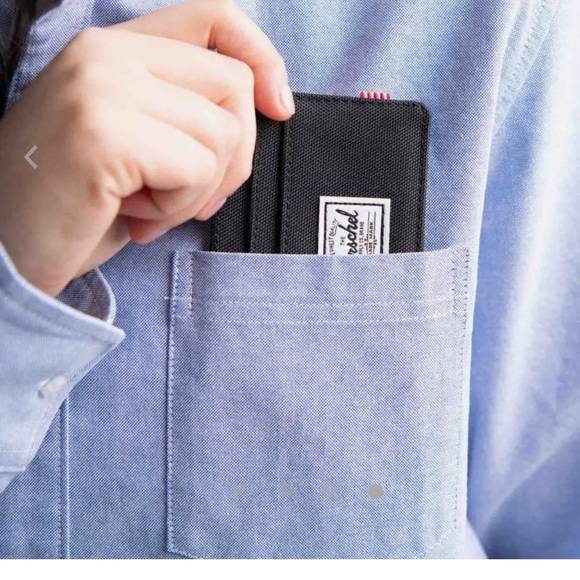 Herschel Charlie Card Holder in Raven Cross Hatch Unisex - Picture 10 of 10